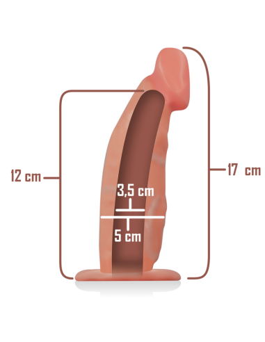 INTENSE - TUŠČIABUČIAI DIRŽAI SU DILDO 18 X 3,5 CM
