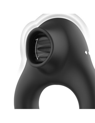 BLACKandSILVER - SILICONE VIBRATOR RING 3 MOTORS RECHARGEABLE BLACK