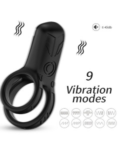 ARMONY - Dvigubo žiedo vibratorius, juodas