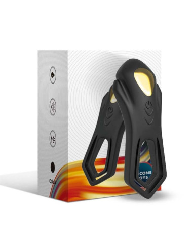 ARMONY - ROADSTER vibratorius su dvigubais žiedais, juodos spalvos, nuotolinio valdymo pulteliu