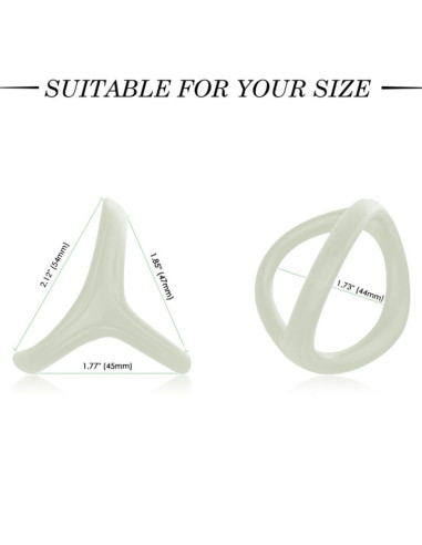 ARMONY - TRESOR DOUBLE SILICONE RING LUMINOUS