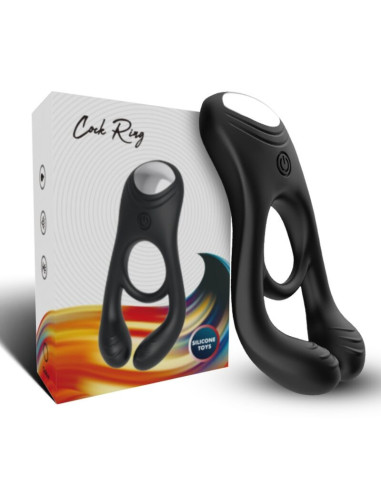 ARMONY - VEYRON DOUBLE VIBRATOR RING TOY FOR COUPLES REMOTE CONTROL BLACK
