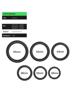 ARMONY - LOCK RINGS SILICONE BLACK 2