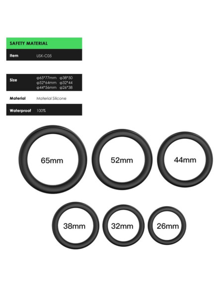 ARMONY - LOCK RINGS SILICONE BLACK