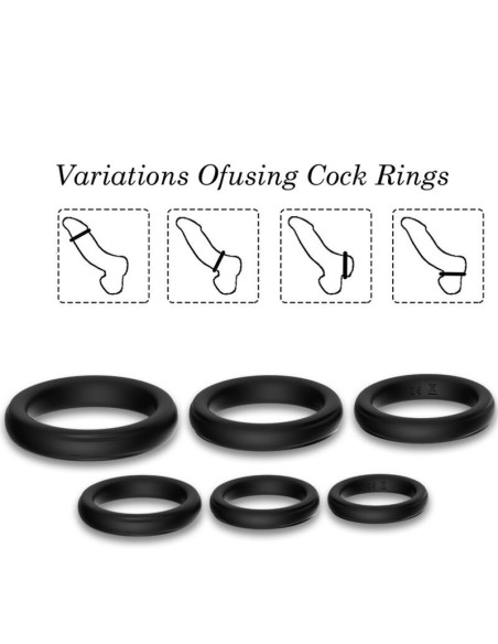 ARMONY - LOCK RINGS SILICONE BLACK