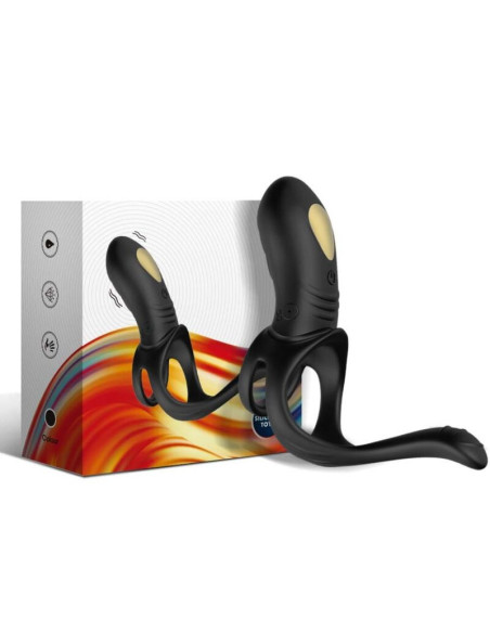 ARMONY - JOY JUMPER RING VIBRATOR FOR COUPLES and ANAL PLUG BLACK