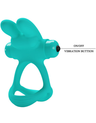 PRETTY LOVE - DANTE GREEN RABBIT VIBRATOR RING