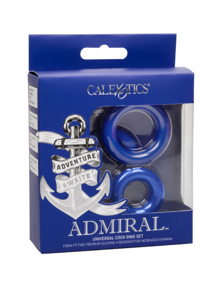 CALEXOTICS - ADMIRAL COCK RING SET BLUE