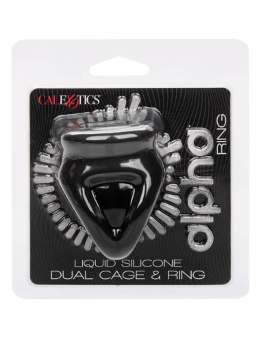 CALEXOTICS - ALPHA DVIGUBAS NARVELINIS ŽIEDAS JUODAS