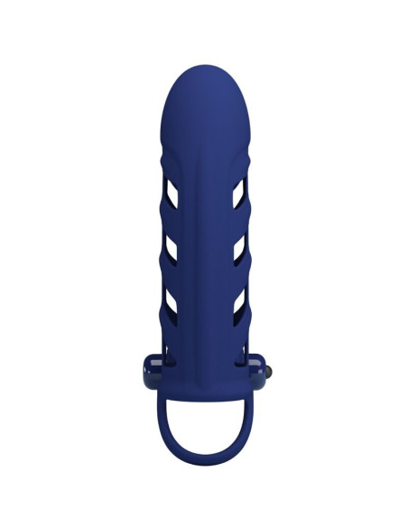 PRETTY LOVE - ALTAF VIBRATOR RING WITH SILICONE SHEATH BLUE