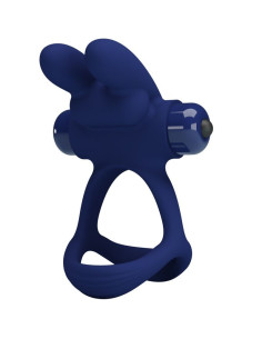 PRETTY LOVE - FRANCISCO DOUBLE VIBRATING RING RABBIT BLUE