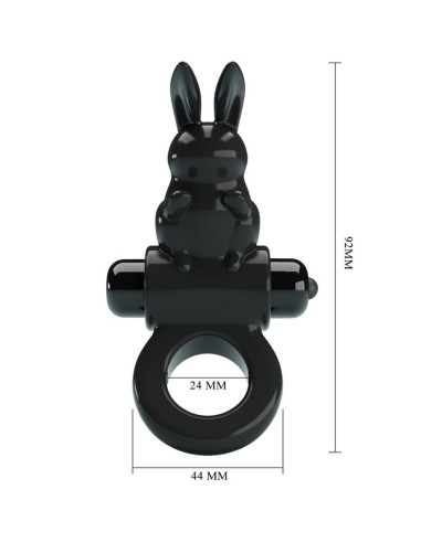 PRETTY LOVE - EXCITING RING RABBIT VIBRATOR RING 10 VIBRATIONS BLACK