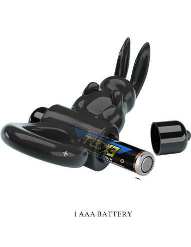 PRETTY LOVE - EXCITING RING RABBIT VIBRATOR RING 10 VIBRATIONS BLACK