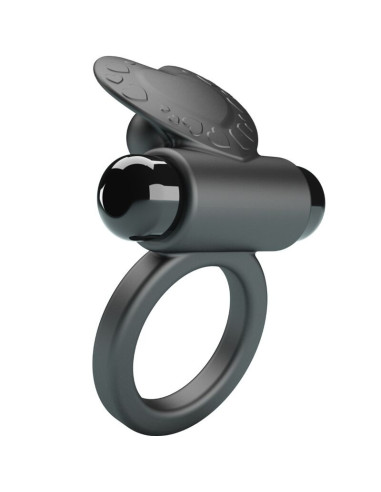 PRETTY LOVE - DEBONAIRE VIBRATING RING RABBIT 10 VIBRATIONS BLACK