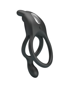 PRETTY LOVE - SETH DOUBLE VIBRATING RING RABBIT 7 VIBRATIONS BLACK 2