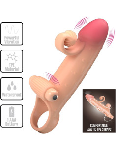 ROMANCE - VIBRATING PENIS SLEEVE NATURAL 2