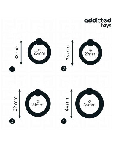 ADDICTED TOYS - SET OF PRESSURE SILICONE RINGS