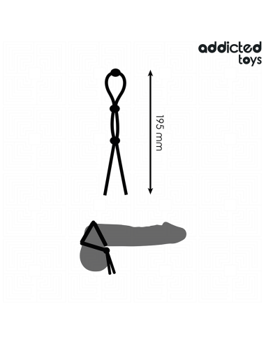 ADDICTED TOYS - SILIKONINĖ VIRVĖ TRIJUBĖS KILPO VARPAI