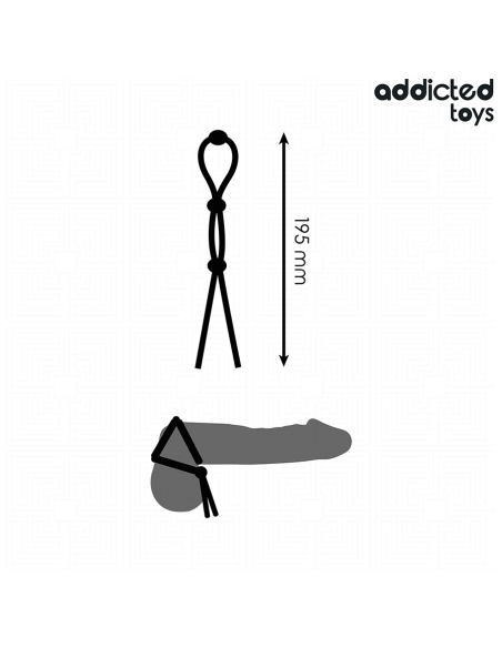 ADDICTED TOYS - SILIKONINĖ VIRVĖ TRIJUBĖS KILPO VARPAI