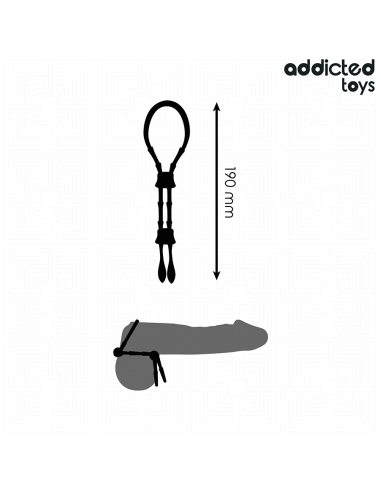 ADDICTED TOYS - REGULIUOJAMA SILIKONINĖ VIRVĖ VARPAI