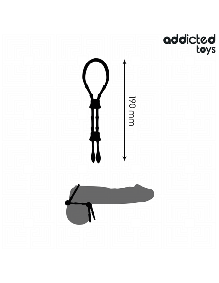 ADDICTED TOYS - REGULIUOJAMA SILIKONINĖ VIRVĖ VARPAI