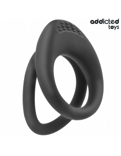 ADDICTED TOYS - DVIGUBA TEKSTŪRUOTA PENIO ŽIEDAS