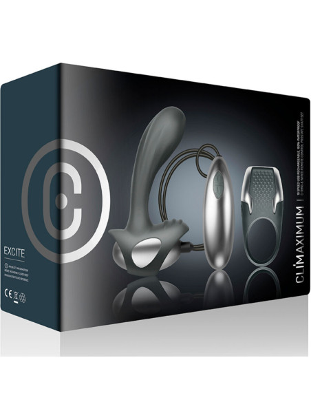 CLIMAXIMUM - EXCITE RINKINYS PENIES ŽIEDO VIELAI PROSTATOS MASAŽUOTUVAS