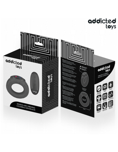 ADDICTED TOYS - ŠILUMOS EFEKTAS VIBRUOJANČIAS KOKO ŽIEDAS NUOTOLINIS VALDYMAS