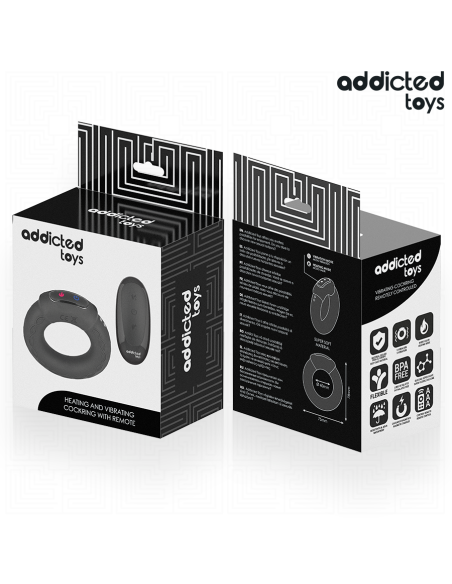 ADDICTED TOYS - ŠILUMOS EFEKTAS VIBRUOJANČIAS KOKO ŽIEDAS NUOTOLINIS VALDYMAS