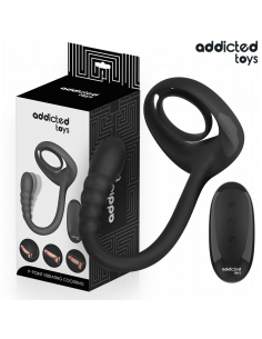 ADDICTED TOYS - P-SPOT VIBRUOJANČIAS KOKO ŽIEDAS NUOTOLINIO VALDYMO PULTAS