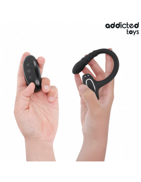 ADDICTED TOYS - P-SPOT VIBRUOJANČIAS KOKO ŽIEDAS NUOTOLINIO VALDYMO PULTAS