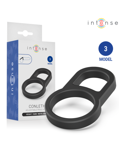 INTENSE - CONLETH ADJUSTABLE DOUBLE PENIS RING MODEL 3