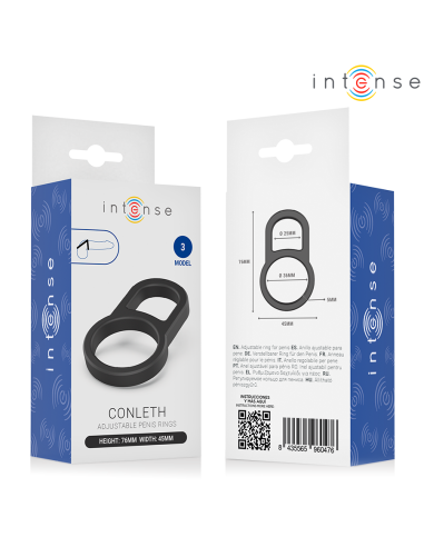 INTENSE - CONLETH ADJUSTABLE DOUBLE PENIS RING MODEL 3