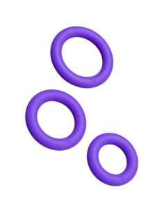 ROMP - REMIX TRIO SET OF 3 PURPLE SILICONE PENIS RINGS