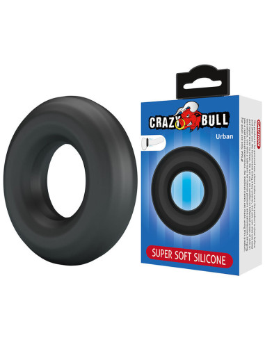 CRAZY BULL - URBAN SUPER SOFT SILICONE COCK RING BLACK