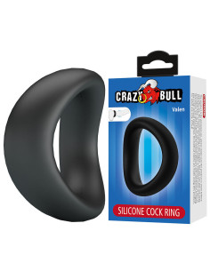 CRAZY BULL - VALEN ERGONOMIC SILICONE COCK RING BLACK 2