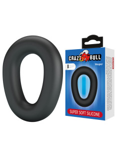 CRAZY BULL - VESPER SUPER SOFT SILICONE COCK RING BLACK 2