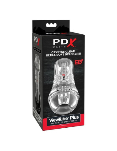 PDX ELITE - VIEWTUBE PLUS SEE-THRU EZ-GRIP TRANSPARENT STROKER 21 CM