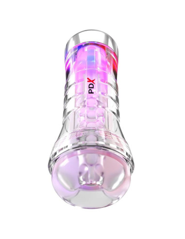 PDX ELITE - VIEWTUBE XXL LED TRANSPARENT STROKER 27.3 CM