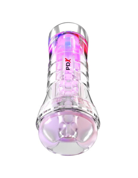 PDX ELITE - VIEWTUBE XXL LED TRANSPARENT STROKER 27.3 CM