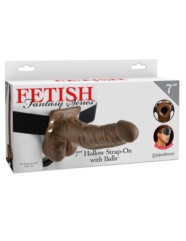 FETISH FANTASY SERIES - SERIES 7 HOLLOW STRAP-ON WITH BALLS