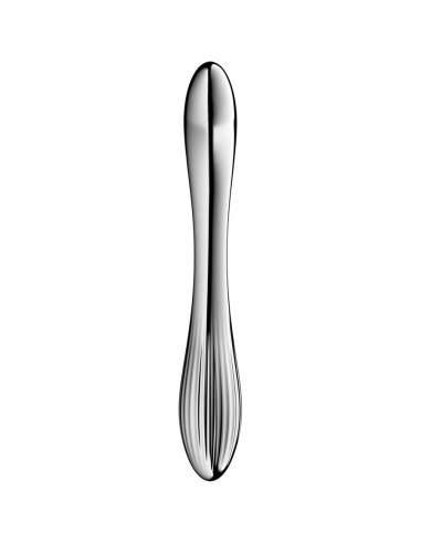 SATISFYER - PURE GRAVITY 1 NERŪDĖJANČIO PLIENO DVIGUBAS DILDO
