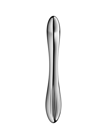 SATISFYER - PURE GRAVITY 1 NERŪDĖJANČIO PLIENO DVIGUBAS DILDO