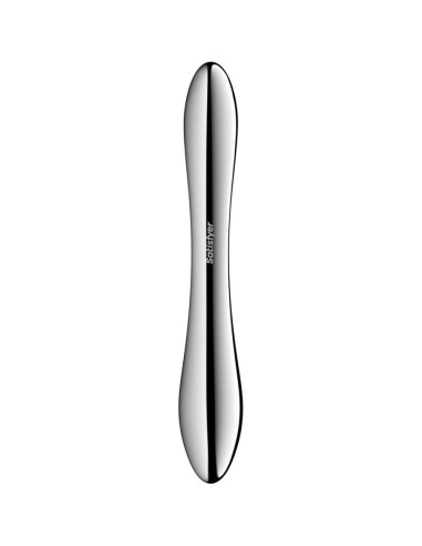 SATISFYER - PURE GRAVITY 1 NERŪDĖJANČIO PLIENO DVIGUBAS DILDO