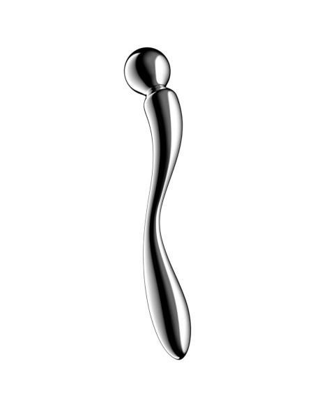 SATISFYER - STAR FORCE 2 NERŪDĖJANČIO PLIENO DVIGUBAS DILDO