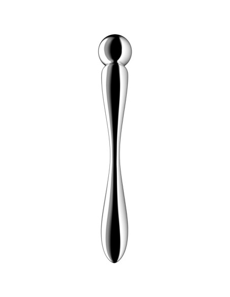 SATISFYER - STAR FORCE 2 NERŪDĖJANČIO PLIENO DVIGUBAS DILDO