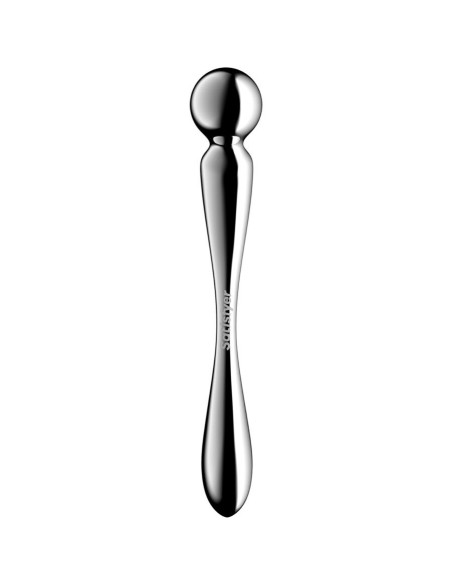 SATISFYER - STAR FORCE 2 NERŪDĖJANČIO PLIENO DVIGUBAS DILDO