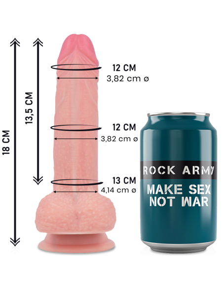 ROCKARMY - SKYSTAS SILIKONINIS PREMIUM MUSTANG REALISTINIS 18 CM -O- 4,14 CM