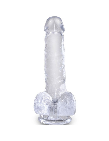 KING COCK - CLEAR REALISTIC PENIS WITH BALLS 13.5 CM TRANSPARENT