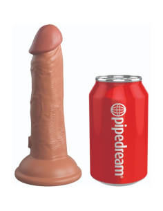 KING COCK - ELITE REALISTIC SILIKONINIS DILDO 15,2 CM KARAMELĖS SKALŪS
